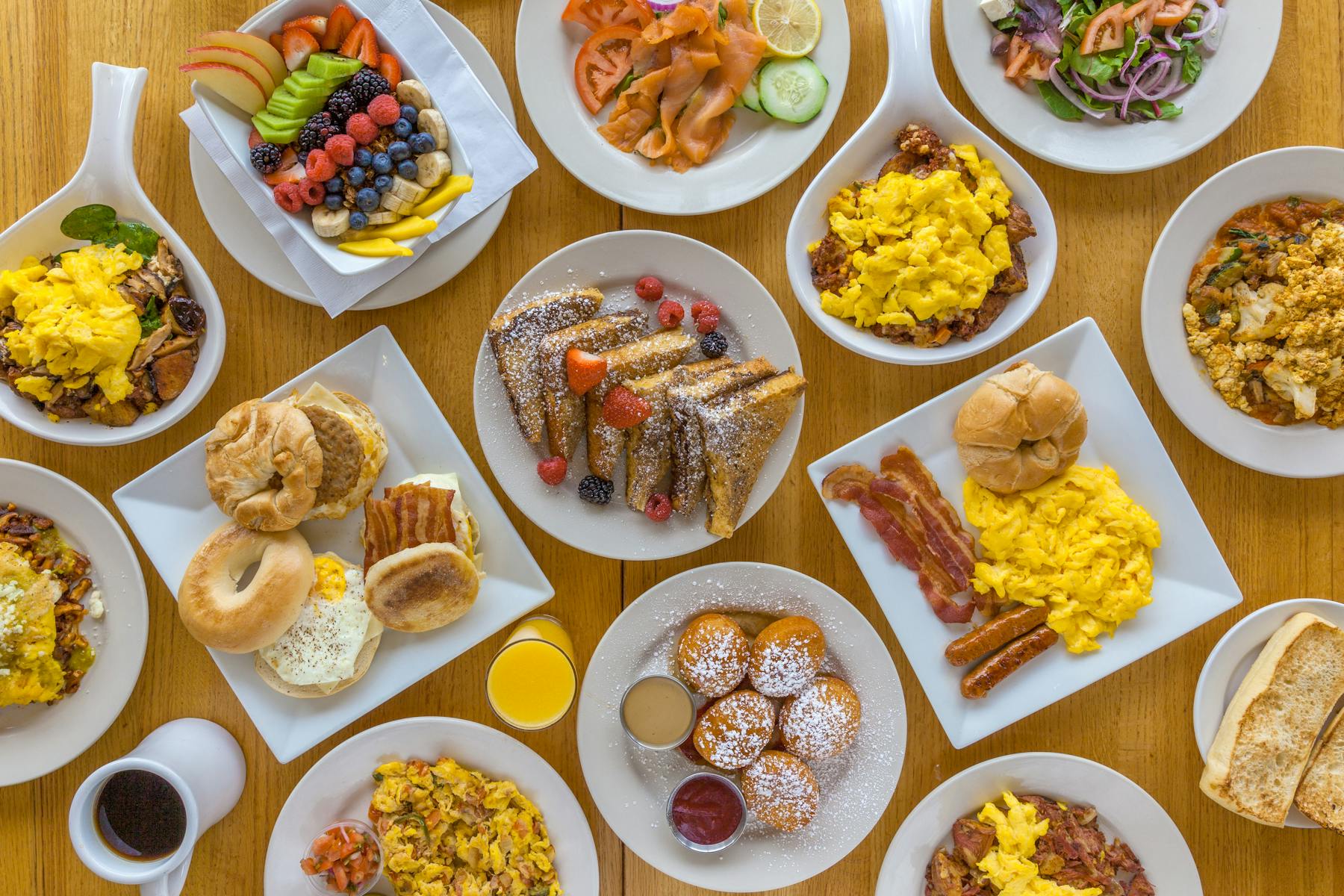 a bunch of different types of food on a plate